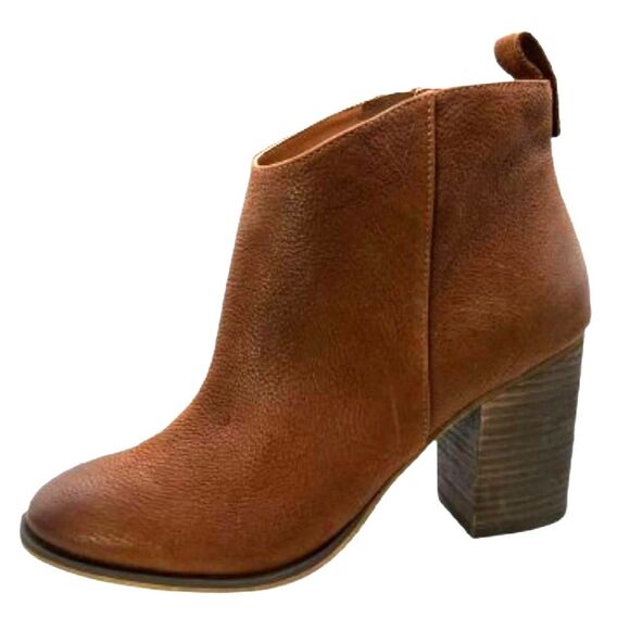 NWOB BP Women Lance Brown Leather Block Heel Bootie Size 8M- ONE Left Shoe Only - Picture 1 of 7